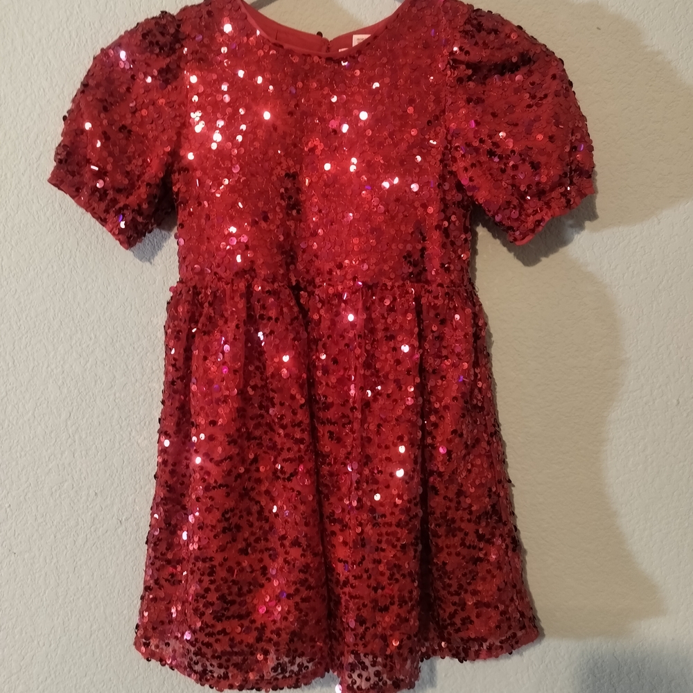 Cat & Jack Shimmering Red Sequin Top